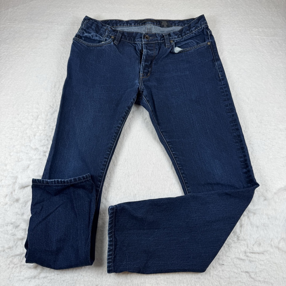 John Varvatos U.S.A. Jeans Mens Size 33x31 Blue Bowery Slim Straight Denim